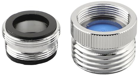 Garden Hose Adapter Set – 360° Swivel + Non-Rotating Copper Fittings for Sink, Sprinkler & Nozzle Connections, Leak-Proof Rubber Gasket, Silver