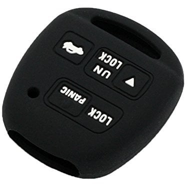 BROVACS Silicone Cover Protector Case Holder Skin Jacket Compatible with TOYOTA LEXUS 3 Button Remote Key Fob CV2423 Black