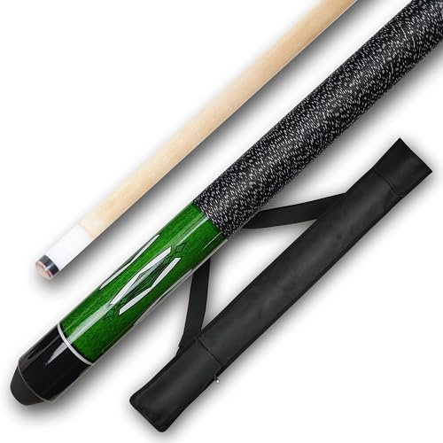 Billard Queue Tycoon TC-4 grün perfekt als Einsteigerqueue, Queuelänge ca. 145 cm, 2-TLG. Dazu eine Billard Tasche mit Schultergurt und einen Billardhandschuh GRATIS