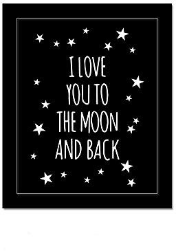 MiYan 50 x 60 cm I love you to the moon and back-Wandkunstdruck, Bild