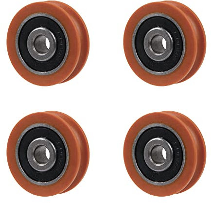 cnbtr Radzylinder Umlenkrolle, Kugellager aus Edelstahl weiß mit 4-Loch 6 mm Achse
