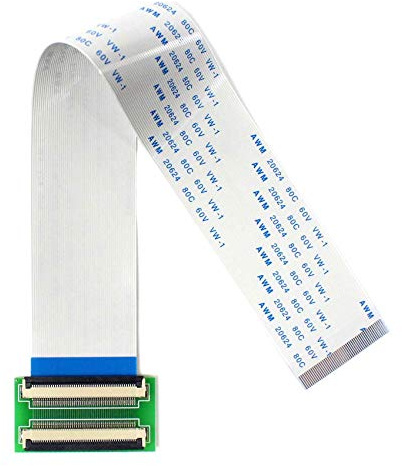 VSDISPLAY 50-poliger auf 50-poliger ZIF-0,5-mm-Stecker-Adapter mit Verlängerungs-Flachkabel, FFC-Verlängerung