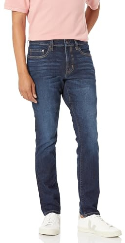 Amazon Essentials Herren Stretchjeans, Skinny-Passform - Auslauffarben, Indigo Waschung, 36W / 31L