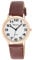 Ravel - Unisex - Armbanduhr mit großen Ziffern - Braun/Roségold ton/weißes Zifferblatt