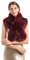Soul Young Damen Fellkragen Pelzkragen Kunstfell Kunstpelz Winter Schal Wärm Fuchspelz Kragen EINWEG Verpackung(120cm,Rot)