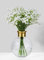 Serene Spaces Living Kleine Kugelvase mit Goldrand, Elegante Blumenvase für Hochzeitsempfang, Mini-Blumenvasen für Heimdekoration, Vintage-Flaschen-Stil, Maße: 17,8 cm hoch und 12,7 cm Durchmesser.
