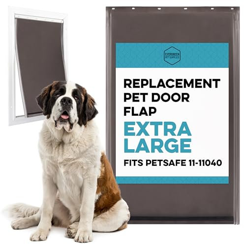 Evergreen Pet Supplies Solapa de Repuesto Extra grande para Puerta de Perro Compatible con PetSafe Freedom Doggie Doors Pac 11-11040 - Mide 13 3/4 x 23 3/4 - Solapa de Puerta para Perro XL