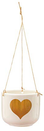 Sass & Belle Gold Heart Hanging Planter
