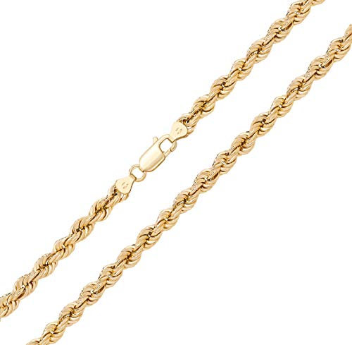 EDS Jewels Fancy 9ct Gold Ladies Rope Chain - 71cm*6mm WJS19446L28