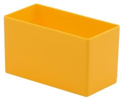 1a-TopStore 10 Stk. Einsatzkästen Einsatzboxen Schubladen-Einsatzkasten Sortierboxen, 32 Größen, 5 Farben (gelb, 108x54x63 mm)