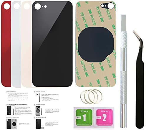 -Glasrückseite für iPhone 8 (11,9 cm), mit vorinstalliertem Klebeband und werkzeugen (Space Gray) 2 Stück