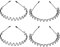 Sibba 4 Stück Metall-Stirnband schwarz Haarband Federwelle Unisex flexibles Stirnband Damen Herren Haar-Accessoires modisch rutschfest für Sport Yoga