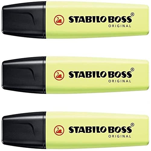 STABILO BOSS ORIGINAL Textmarker Pastell Lime 3er Set