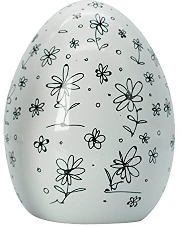 what the shop Osterei aus Porzellan - Osterdeko für Draußen XXL – Frühlingsdeko, Osterdeko modern, Ostereier perfekt für Ostern, passend in einem Osterkorb oder Osterkranz