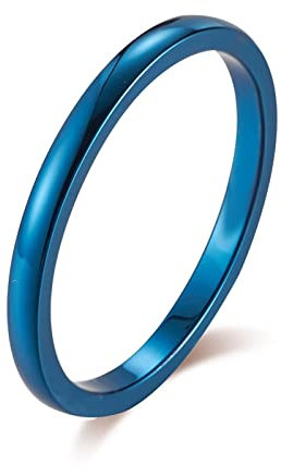 Stfery Freundschaftsringe Beste Freundinnen, Ring Blau 62 Einfach Modeschmuck Geburtstags Geschenk für Freund