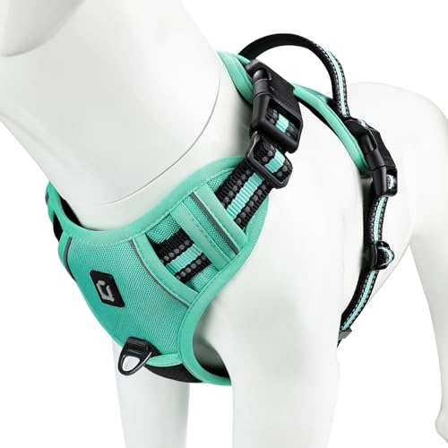 Arnes Perro Antitirones, Grande Mediano Pequeño Arnés Pecho | Antitirones Perros con Asa Acolchado, Ajustable Transpirable Reflectantes Cómodo Chalecos Perro para Adiestramiento y Correr