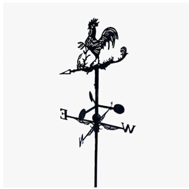 QEM Girouette de Toit Graphique modèle Coq avec Support Universel