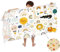 Ulticool – Handtuch Regenbogen Tiere – Kind Mädchen Junge – Schnelltrocknendes Badetuch Mikrofaser – 140 x 70 cm – für Reisen Fitness Gym Sport Spa Yoga – Beige