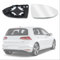 URAQT Wing Mirror Glass, Espejo Golf 7, Cristal Espejo Con Calefacción, Espejo Retrovisor Izquierdo, VW(4060G01) / VW (5G0 857 521), Cristal de Espejo de Repuesto Blanco Asféricos