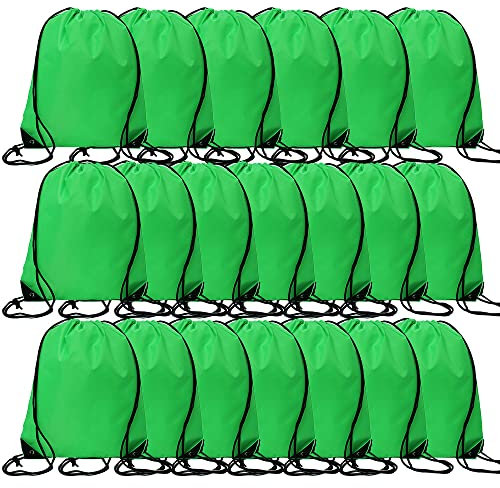 CODOBON Kordelzug Rucksack Bulk Draw String Taschen Cinch Polyester Tasche, Grün, Classic