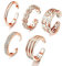 LENTQIUTT 5 Pcs Anello da punta, anello aperto, argento 925, donna, anello aperto a fascia regolabile, set di gioielli (oro rosa)