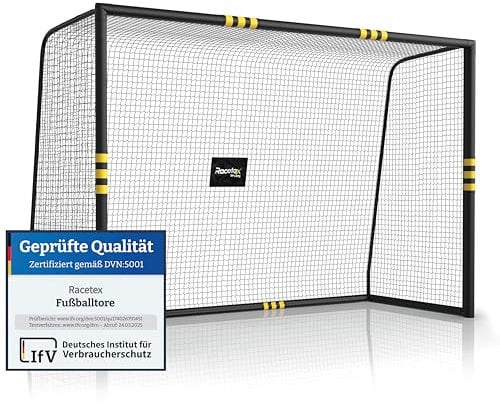 Racetex Fussballtore für Garten Kinder und Erwachsene mit [Anti-Rost Beschichtung] - Fußballtor Kinder inkl. Erdanker für optimalen Halt - Fußball Tor mit rundum Polsterung (300cm x 200cm)