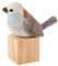 WEWAYSMILE Holzgeschnitzte Vogelfigur, Holz Vogel Figurine, Vogelfiguren als Heimdekoration, Niedliche Tierverzierung Für Heimbüro-Desktop-Dekoration (Nördliche Schwanzmeise)
