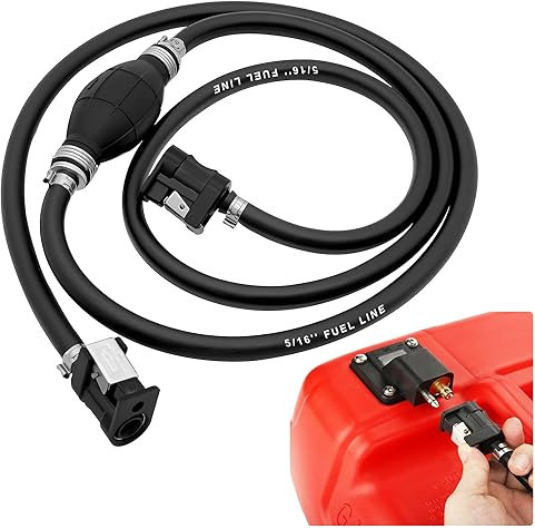 smseace 5/16(8mm) Boat Engine Fuel-Flow Hose kit Special for Marine Boat Fuel Tank 6.88Ft Hand Fuel hose Assembly used for RVs,Boat Engine Marine Outboard Boat Motor
