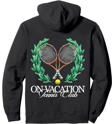 ON VACATION TENNIS CLUB X Sport & Urlaub & Chill - Backprint Pullover Hoodie