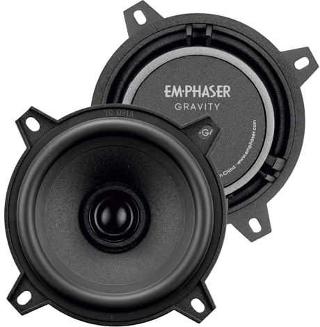 EMPHASER ECX-G4 – 10 cm / 4“ Auto Lautsprecher, Koaxial System für PKWs und Reisemobile, Sound System für Armaturenbrett, Türen, Heck, geringe Einbautiefe, 60 Watt RMS, 1 Paar