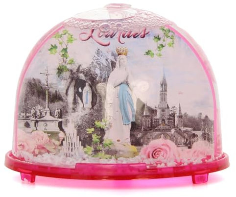 Palais du Rosaire Boule à Neige Apparition et Roses - Noël - Culte Chrétien en Plastique