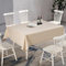 LLCUTESHOP Rechteckige Tischdecke Beige 155 x 400cm, Knitterfreie Tischtuch Elegante Beige Leinen Tischdecke Einfarbig Eckig, Ausgeschnittenes Design, Premium Handgefertigt, Leinenoptik Abwaschbar