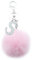 Xsclpomddy Pom Pom rosa. Schlüsselbund künstliche weiche Kaninchenhaar Taschenanhänger Ball Schlüsselanhänger mit Buchstabe A-Z für Handtasche Dekoration,pink S