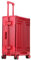 VALCLA Reisekoffer Koffer aus Aluminium-Magnesiumlegierung, Trolley-Koffer, Aluminiumrahmen, geräuscharm, Anti-Fall-Koffer mit Universalrädern Weichschalenkoffer(Red,20in)