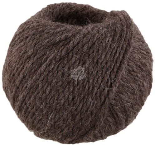 LANA GROSSA Natural Lama Chunky | Voluminöses Garn aus feinen Baby-Lama Fasern | Handstrickgarn aus 100% Lama (Baby) | 50g Wolle zum Stricken & Häkeln | 70m Garn FB14