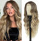 BUPPLER Cosplay Long Ombre Blonde Wig 26 Inch Middle Part Synthetic Wig Realistic Gifts Party Wigs for Women Daily Use Colorful Wigs (Ombre Blonde)