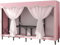Faltbarer Kleiderschrank, Aufbewahrungsschrank aus Stahl, tragbarer Kleiderschrank zum Aufhängen von Kleidung, 110 cm/160 cm/215 cm, großer Kleiderschrank (Rosa, 215 cm/85)