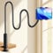 MEMOEVER Gooseneck Phone Holder, Flexible Lazy Arm Moble Stand for Bed Desk Table with 360° Adjustable Clamp, 360° Overhead Phone Mount Clip for iPhone Samsung Series