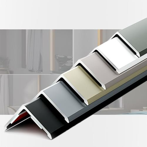 ZIUSFAC Winkelprofil Metall Eckschutzschiene Selbstklebend Kantenschutzprofil Mauerecke Eckschutzprofil Für Wandecke Türrahmen- 80 cm 100 cm 120 cm Lang(White,120cm)