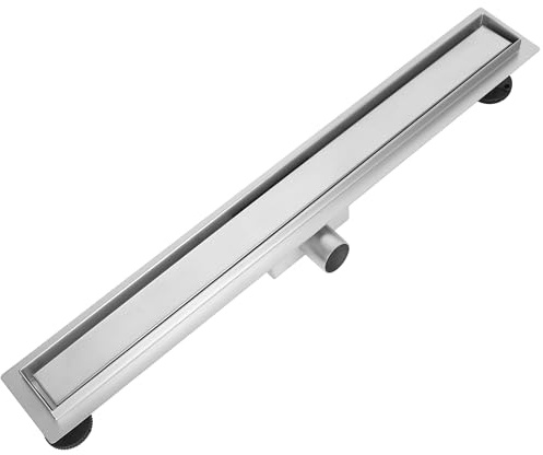 Ronvie Linear Shower Drain 800mm, 304 Stainless Steel Long Invisible Shower Floor Drain with Odor Stop, Hair Strainer and Adjustable Feet - Dry-wet Separation for Bathrooms, Kitchens, Garages