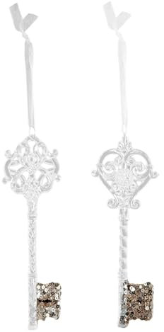 Oshhni 2 Colgantes con Forma de Llave para Adornos navideños, decoración para de Navidad, Adornos navideños para Coronas, porches, Fiestas de