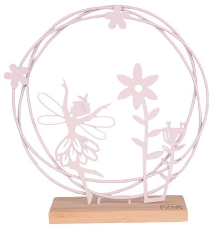 UNUS Aufsteller tanzende Elfe Fee Zauberhafte Deko zum Aufstellen für Wohnzimmer, Küche, Flur, Kinderzimmer hell rosa