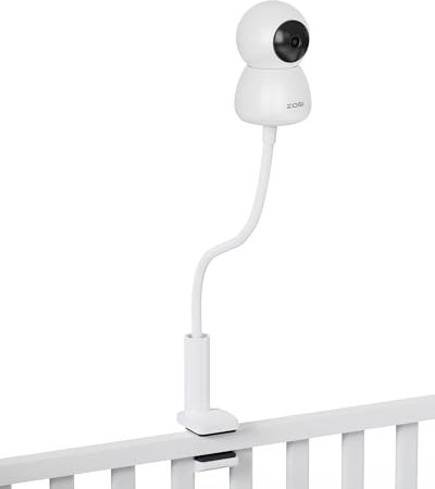 ZOSI Support Universel Flexible de Caméra Surveillance, Installer la Caméra sans Perçage ni Vis, Compatible avec Babyphone Moniteur et Caméra Bébé, Longueur 50 cm, Fixé avec Une Épaisseur de 6,5 cm