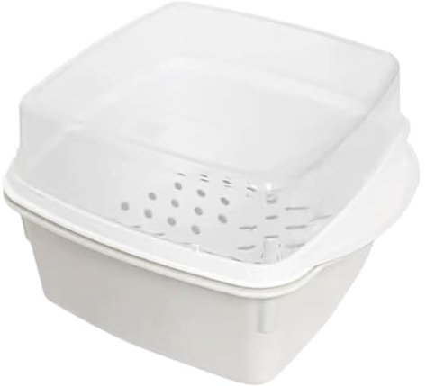 Microwave Vegetable Steamer, Vegetable Steamer Bowl, Microwave Cookware, Food Steaming Container, Microwave Cookware Vegetable Steamer Container for Fast Steaming and Meal Prep with Easy Cleanup