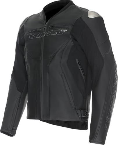 DAINESE Racing 5 Giacca in Pelle da Moto, Nero, 52