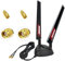 AQTAQ Antenne WiFi 6E tri-bande 6 GHz 5 GHz 2,4 GHz Antenne RP-SMA WLAN Base magnétique avec câble d'extension de 2 m pour PC Bluetooth Carte mère WiFi 6 Routeur Caméra PC de bureau sans fil