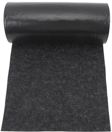 Boots Anhänger Etagen Teppich mit Polyester Material, Langlebige Schwarze Polsterung für Boots Decks, 19,68 Ft Länge, 0,98 Ft Breite, 7mm Dicke, Geeignet für Küsten Docks,