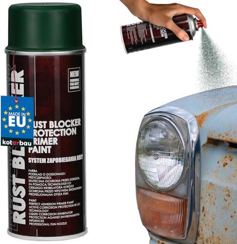 KOTARBAU® peinture antirouille en spray pour métal 400 ml vert RAL 6005 zinc antirouille pour clôture de jardin portails métallique bricolage