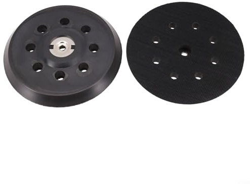 Feeshoppher Lot de 2 patins abrasifs 125 mm avec crochets souples pour ponceuses Metabo SXE 325 Intec 425