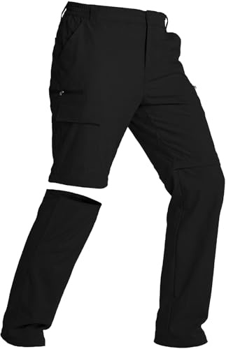 Jogwits Pantaloni Uomo Convertibili, Pantaloni da Trekking Estivi Leggeri | Traspiranti Asciugatura Rapida, Pantaloni da escursionismo da uomo con Zip-off, 6 Tasche per Ciclismo, Viaggio, Campeggio